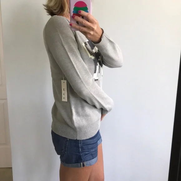 Grey Pixel Dog Sweater - Picture 5 of 8